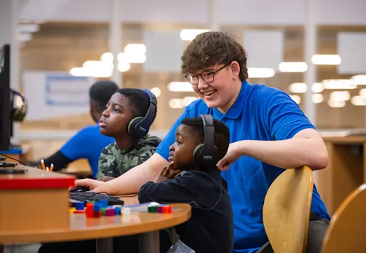 Explore Learning tutor supporting children