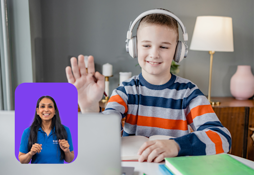 Boy Taking Online Tuition with Explore Learning
