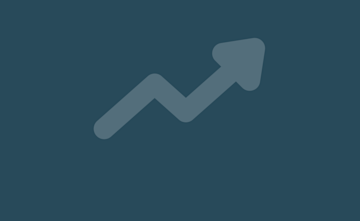 An icon of an arrow reaching upwards showing progress. 