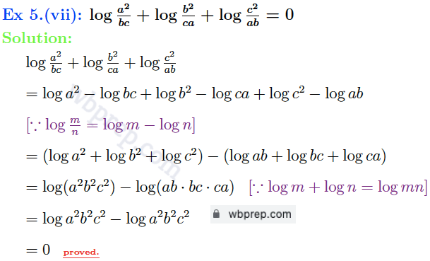 WBBSE Class 9 Math Koshe Dekhi 21 Ex5.(vii) Solution