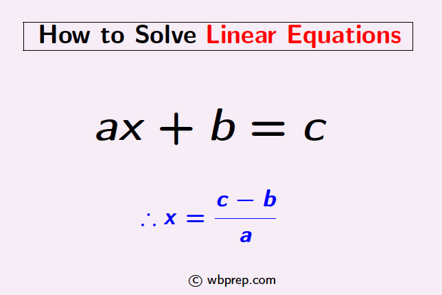 How to solve linear equations